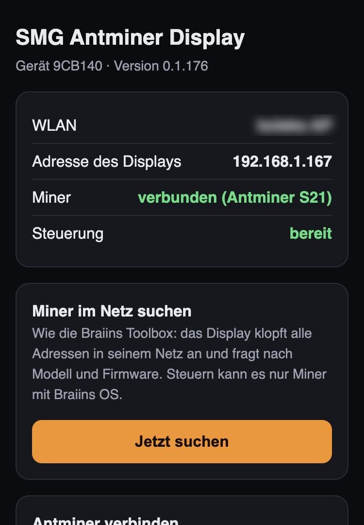 Webinterface: Miner suchen